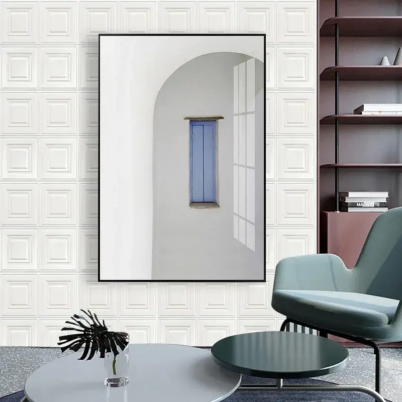 12Pcs 3D Wall Stickers Self Adhesive Wallpaper Foam Panels Home Decor Living Room Bedroom House Decoration Bathroom Soft Paper