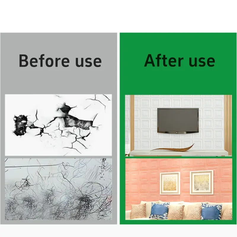 12Pcs 3D Wall Stickers Self Adhesive Wallpaper Foam Panels Home Decor Living Room Bedroom House Decoration Bathroom Soft Paper