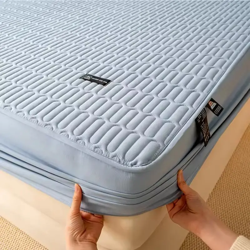 1pcs Waterproof Bed Sheet ,Solid Color Mattress Protective Cover, Fitted Sheet ,Antibacterial ,Dustproof ,Bedroom Bed Sheet