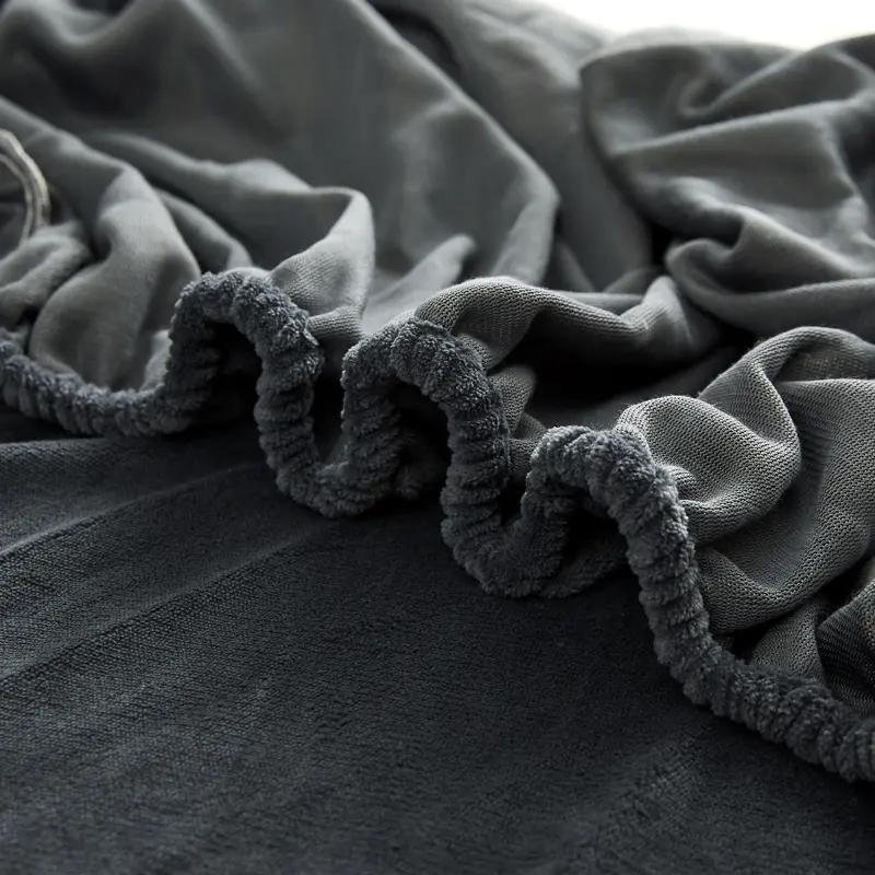 1pc Velvet Fabric Fitted Sheet Soft Touch Elastic Bedspread Mattress Cover Bed Linen Protector Winter Warm Flannel Fitted Sheet
