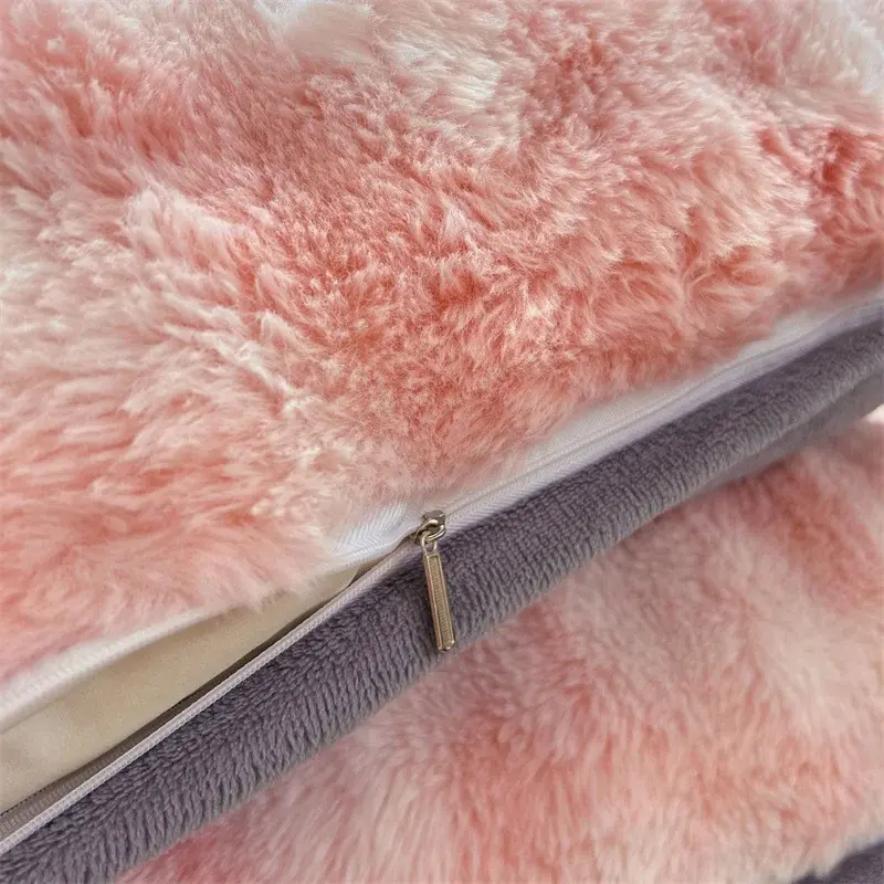 2PC Soft Fur Plush Furry Cushion Cover Bedding Pillow Case Throw Pillows Cover Classic Home Decor Pillowslip Cushion Cover 48X74