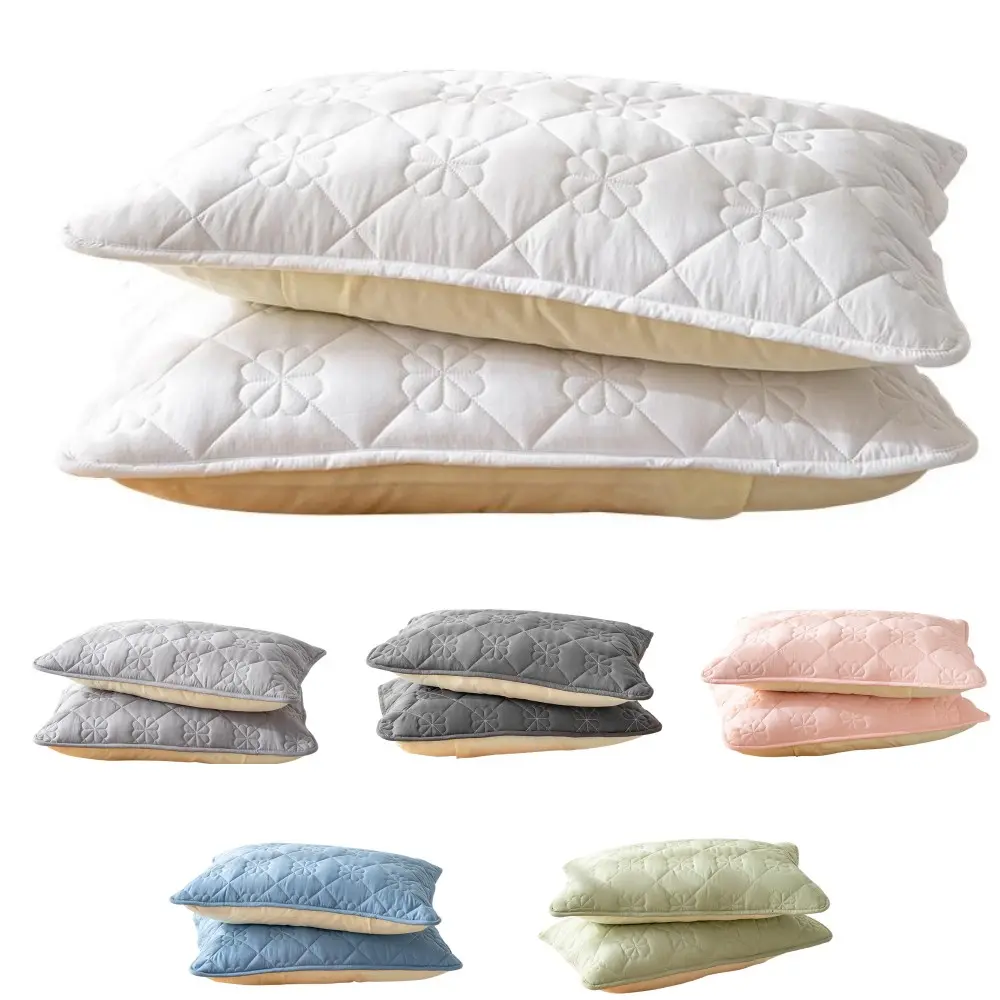 1/2 Piece Washed Cotton Jacquard Fabric Pillowcase Moisture And Sweat Proof Pillow Cover 48x74cm For Bedroom Home Hotel Detor