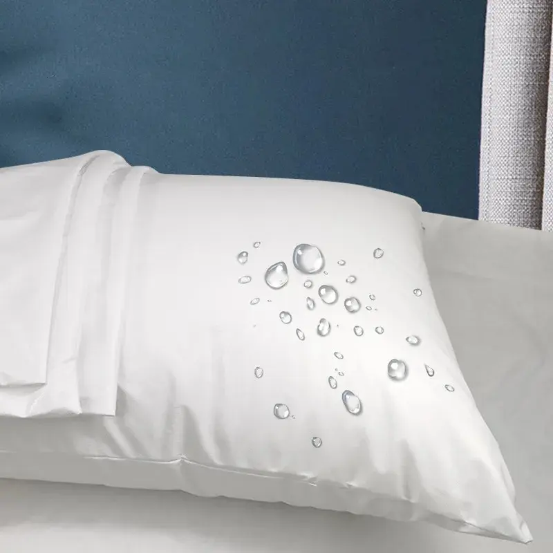 Smooth Waterproof Pillow Cover for Pillow case Protector Allergy Pillow Case Cover Anti Mites Bed Bug Proof Zippered 1PCS