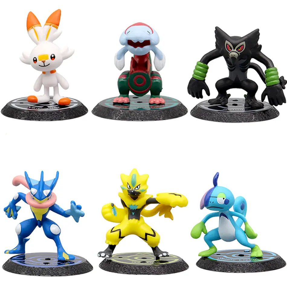 Pokemon 6 Pcs/Set Anime Figure Pikachu 6-7cm Figure Charizard Blastoise Squirtle Bulbasaur Action Figures Model  toys Gifts