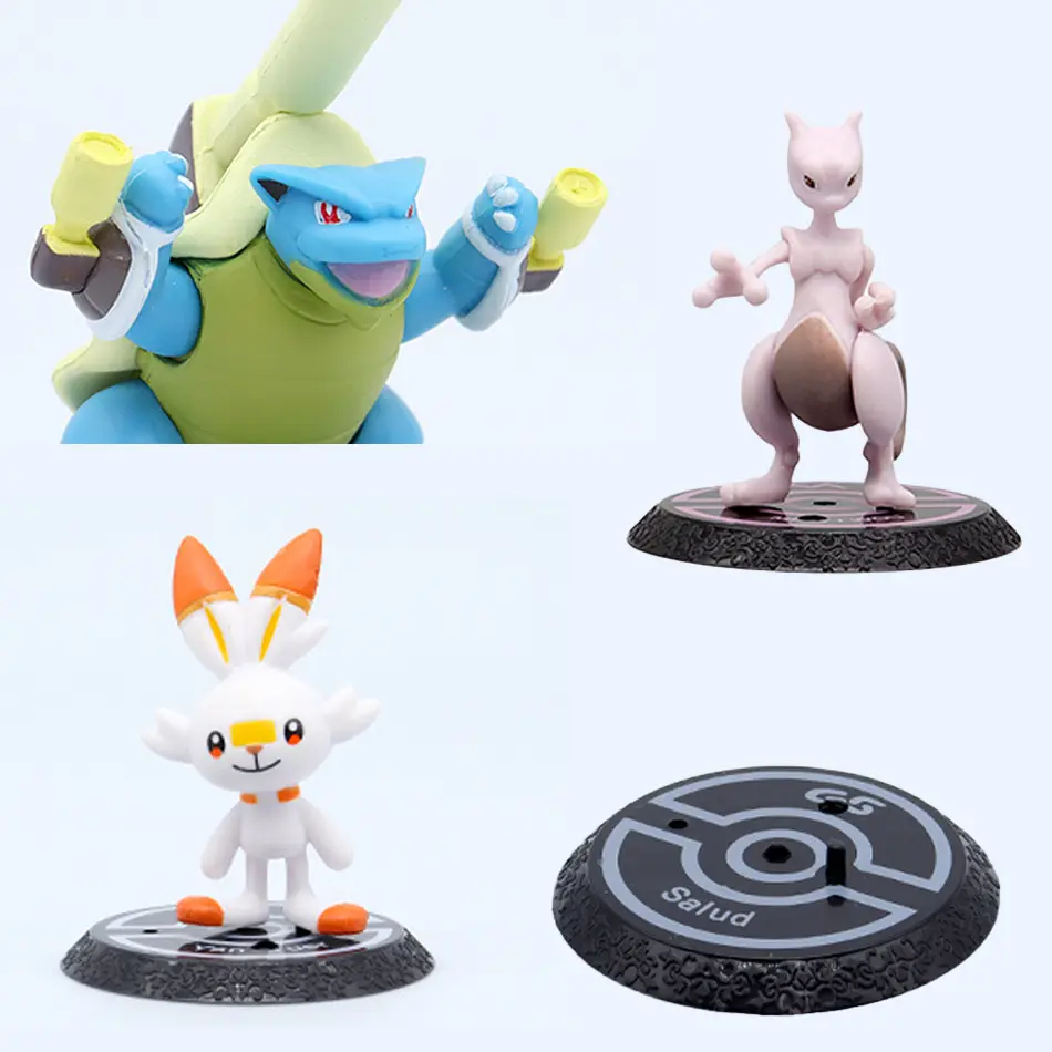 Pokemon 6 Pcs/Set Anime Figure Pikachu 6-7cm Figure Charizard Blastoise Squirtle Bulbasaur Action Figures Model  toys Gifts