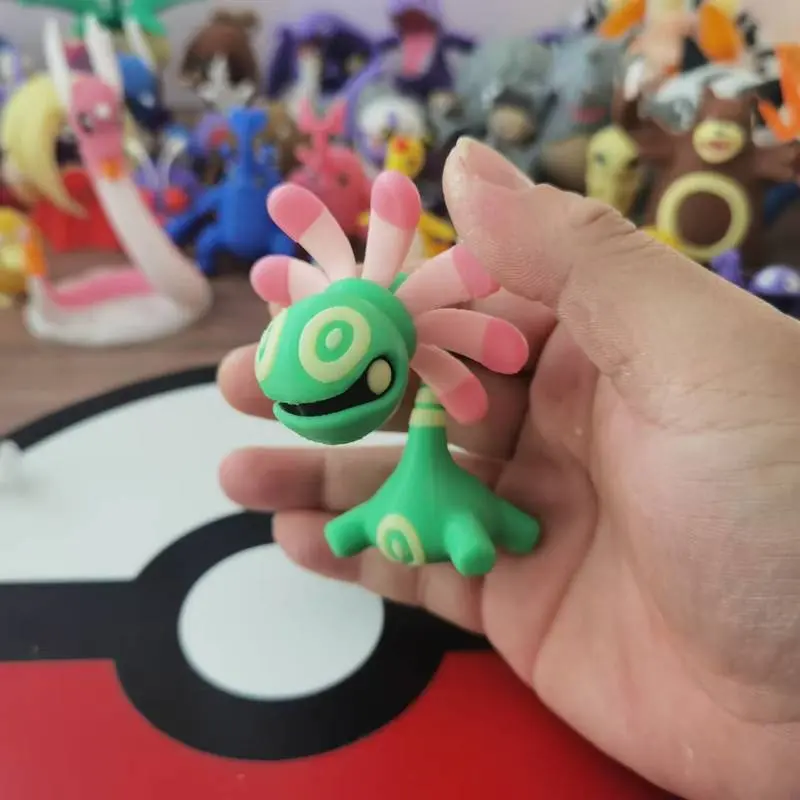 Pokemon Cradily Lileep  Anime Figures Proportion World 1:20 Diy 3D Printing Cartoon Character Kawaii Desktop Model Kidstoy Gift