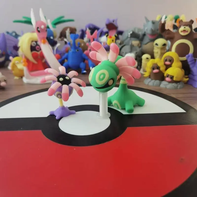 Pokemon Cradily Lileep  Anime Figures Proportion World 1:20 Diy 3D Printing Cartoon Character Kawaii Desktop Model Kidstoy Gift