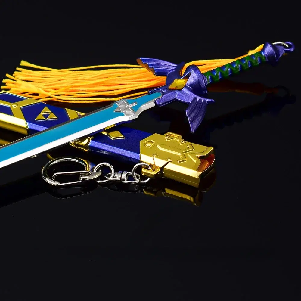 The Hyrule Fantasy Zelda Master Sword Metal Weapon Model Sword 22cm Pendant Accessories Keychain Ornament Crafts Gifts Toys Boys