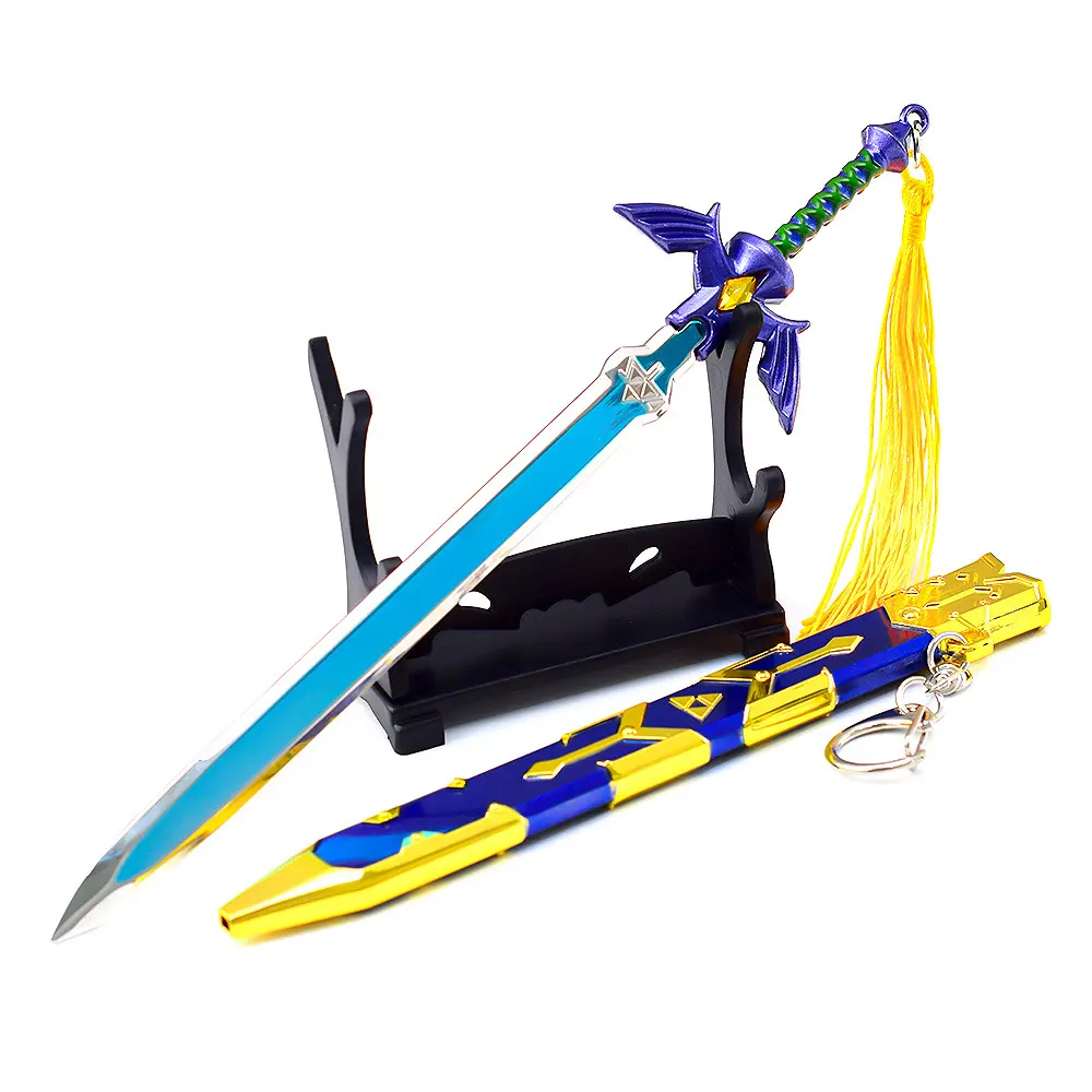 The Hyrule Fantasy Zelda Master Sword Metal Weapon Model Sword 22cm Pendant Accessories Keychain Ornament Crafts Gifts Toys Boys