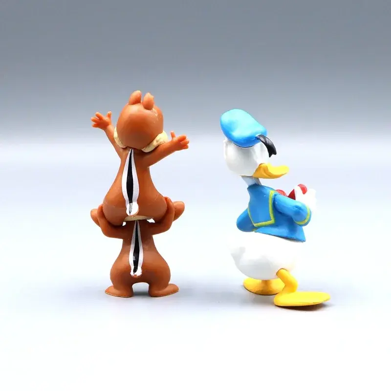 7cm Kawaii Disney Donald Duck Chip Dale Action Figurine Mini Model Hobby Toy Birthday Gift Cake Party Decoration Kids Charm Doll