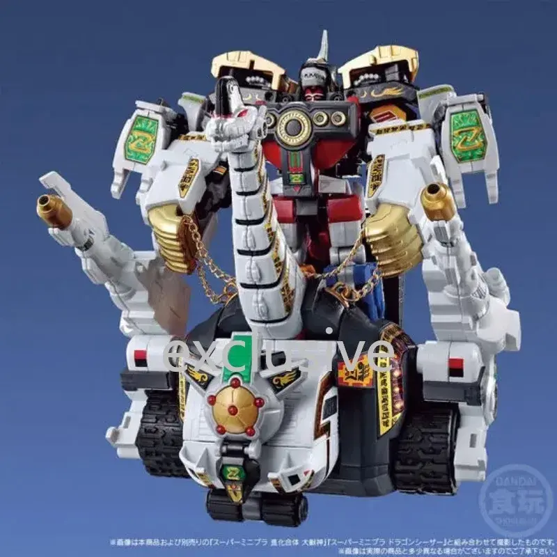 In Stock BANDAI Original Super Minpla SMP Mighty Morphin Megazord Rangers Anime Momel Action Figures Assemble Model Kit