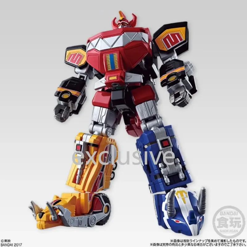 In Stock BANDAI Original Super Minpla SMP Mighty Morphin Megazord Rangers Anime Momel Action Figures Assemble Model Kit