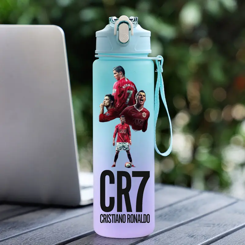 CR7 Cristiano Ronaldo World Football Stars High-value Large Capacity Portable Water Cup Drinking Bottle