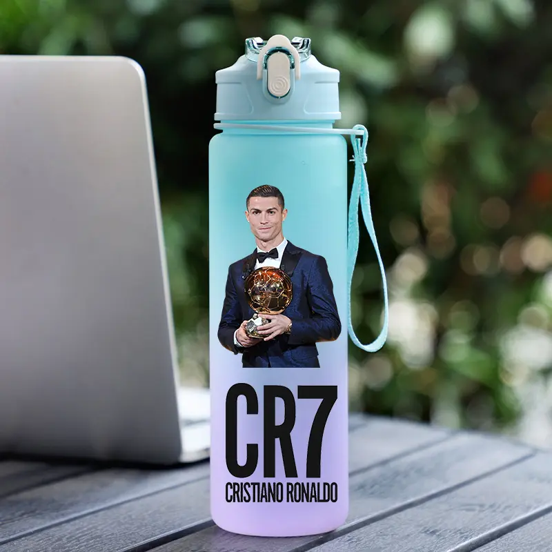 CR7 Cristiano Ronaldo World Football Stars High-value Large Capacity Portable Water Cup Drinking Bottle