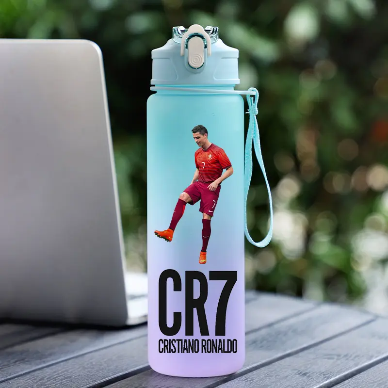 CR7 Cristiano Ronaldo World Football Stars High-value Large Capacity Portable Water Cup Drinking Bottle