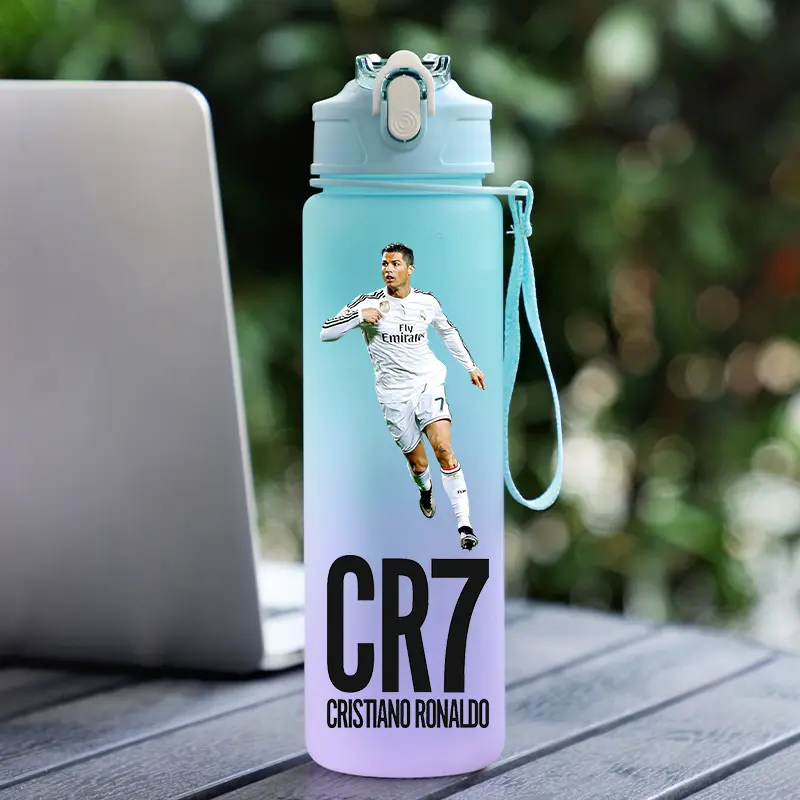 CR7 Cristiano Ronaldo World Football Stars High-value Large Capacity Portable Water Cup Drinking Bottle