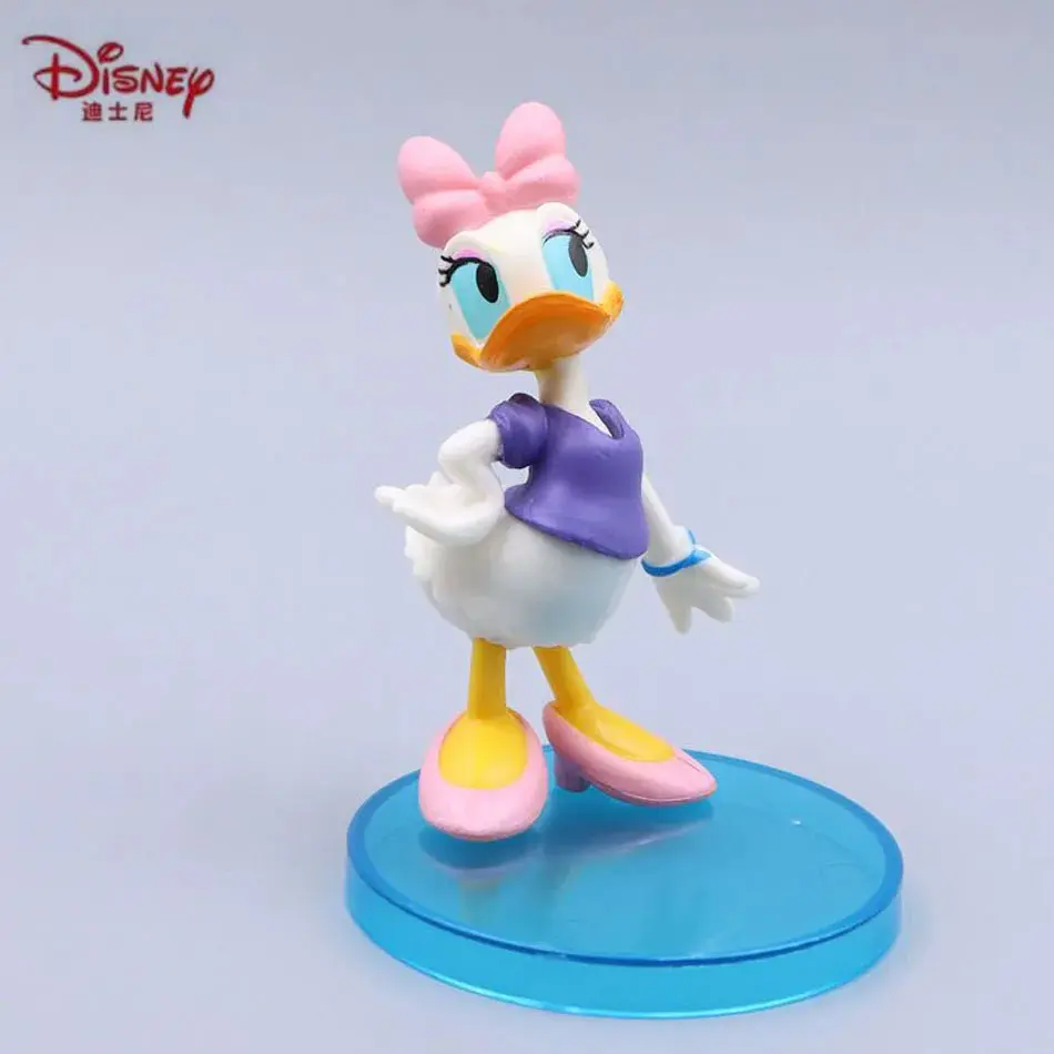 6-Piece Set Disney Characters Mickey Mouse Minnie Mouse Birthday Party Cake Decoration PVC AnimeCharacters Children'sToyGift