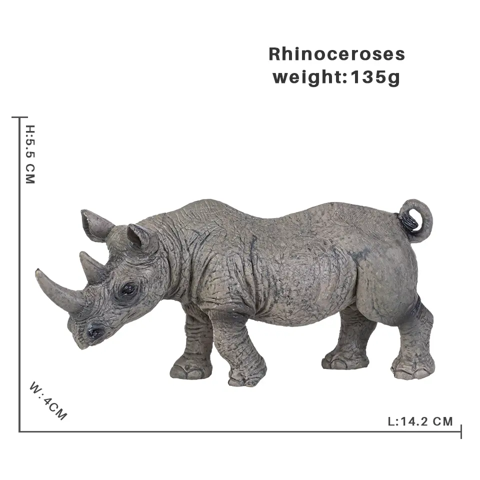 Solid Simulation Wild Zoo Animal Chimpanzees Giraffe Zebra Model Action Figures Bear Hippo Rhino Figurines Toy for Children