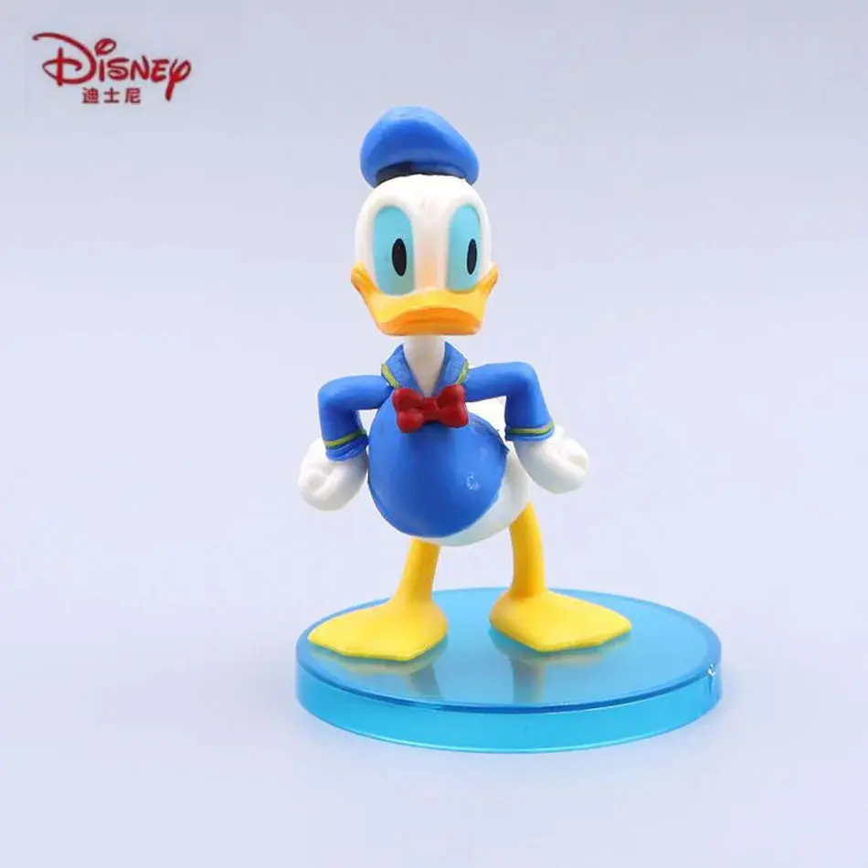 6-Piece Set Disney Characters Mickey Mouse Minnie Mouse Birthday Party Cake Decoration PVC AnimeCharacters Children'sToyGift