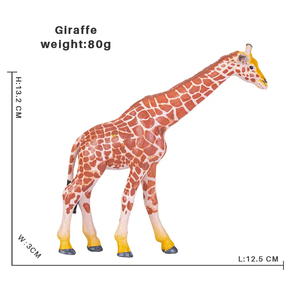 Solid Simulation Wild Zoo Animal Chimpanzees Giraffe Zebra Model Action Figures Bear Hippo Rhino Figurines Toy for Children