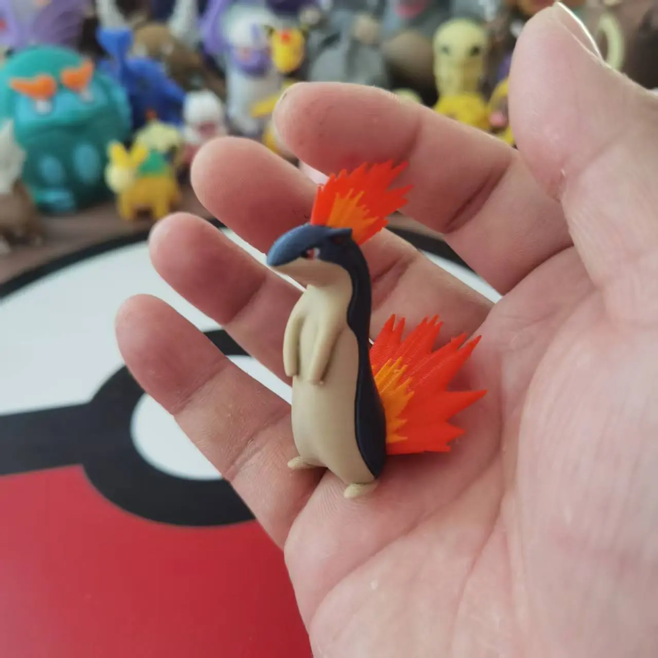Anime Pokemon Typhlosion Quilava Cyndaquil Action Figure Proportion World 1:20 Diy 3D Printing Cartoon Character Statue Gift Toy