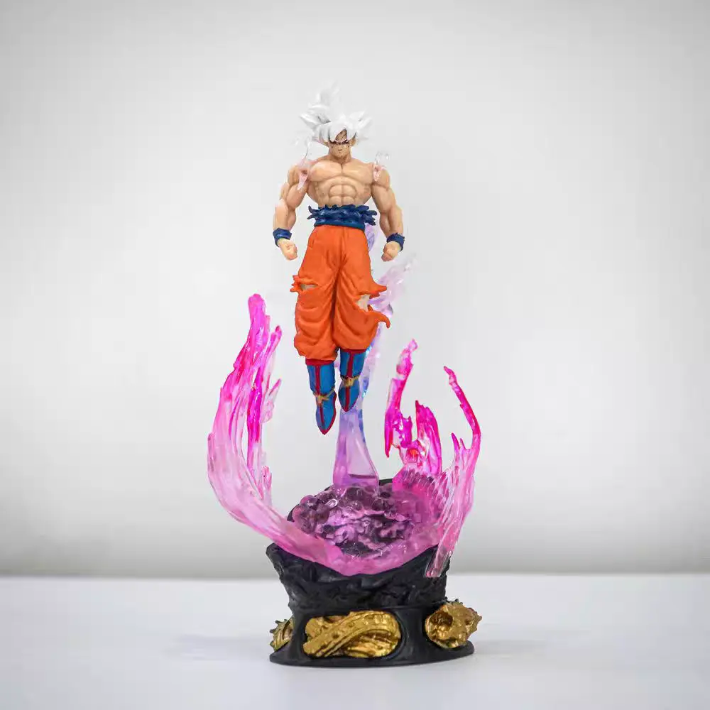 25cm/9.8inches Dragon Ball Anime Character Goku Ultra Luminous Super Saiyan PVC Action Figure Figurine Model Collection Toy Gift