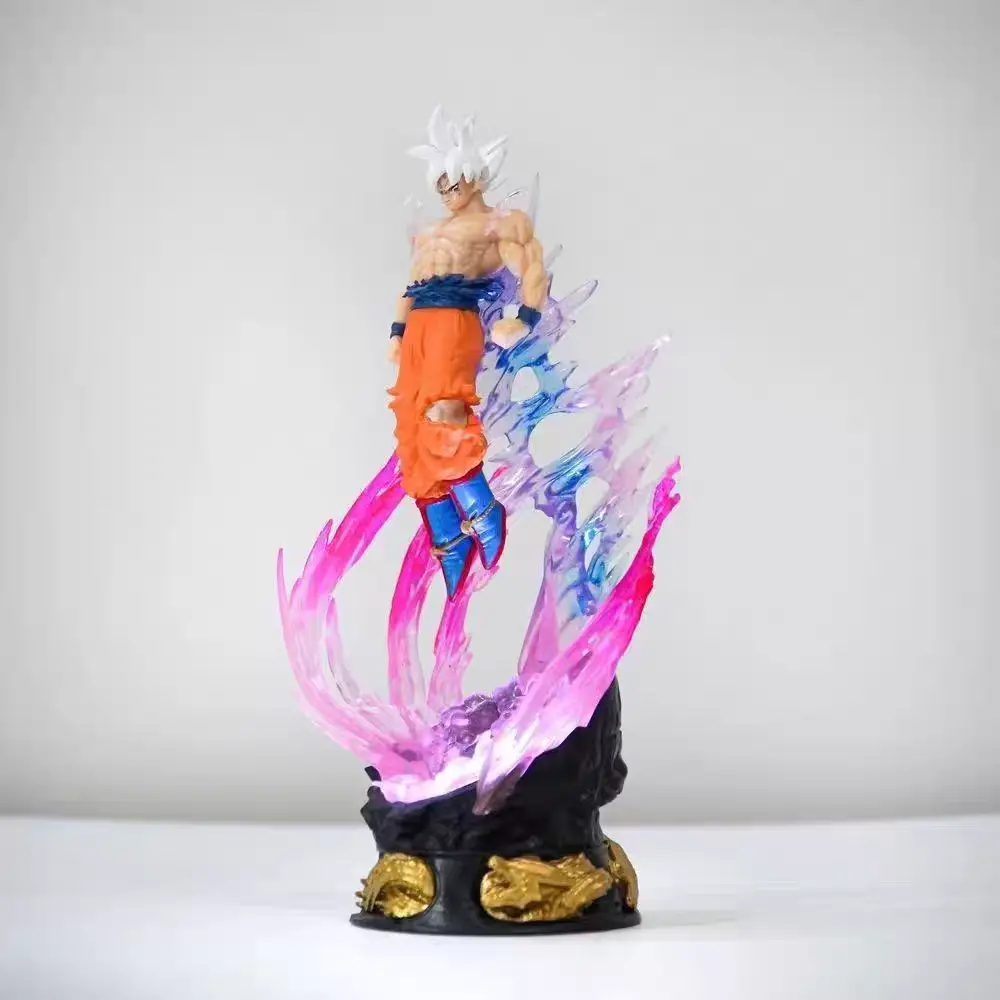 25cm/9.8inches Dragon Ball Anime Character Goku Ultra Luminous Super Saiyan PVC Action Figure Figurine Model Collection Toy Gift