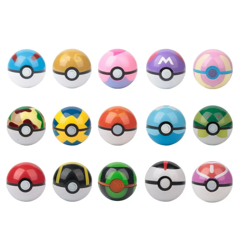 7cm Pokemon Cartoon Pikachu Pet Elf Ball Creative Pokeball Poke Balls Kids Fans Collectible Fashion Trendy Toy Xmas Gift