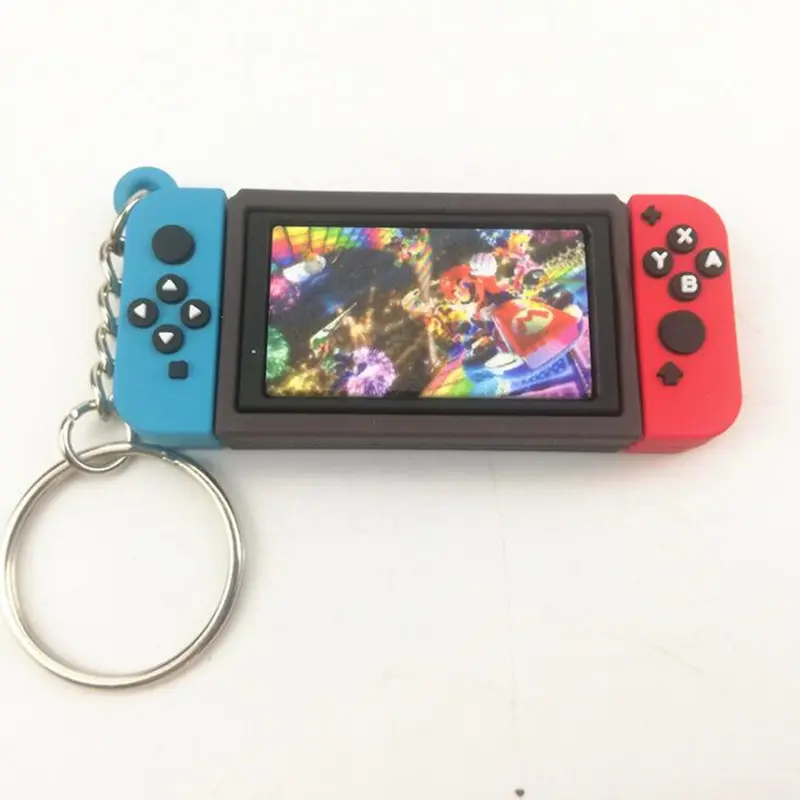 Super Mario Bros Switch Game Console Keychain toys Children's Schoolbag Car Key Pendant Ring Holder Trinkets Accessory Gifts