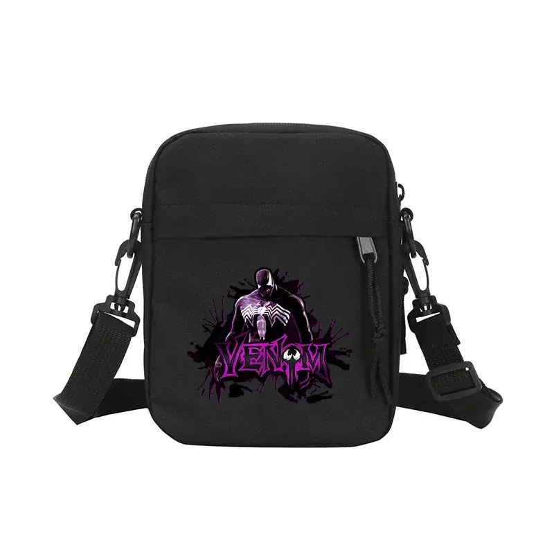 Venom Marvels Shoulder Bag Canvas Square Anime Crossbody Pack Men Cool Travel Portable Pouch Casual Simple Boys Messenger Bags