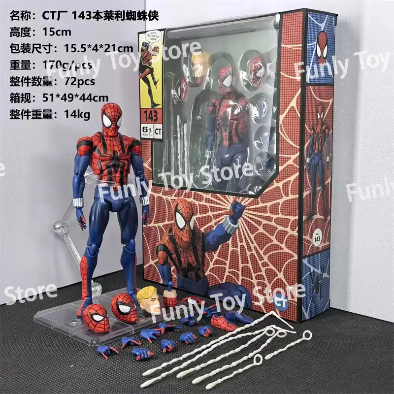 In Stock Ct Toys Spiderman Mafex 143 Ben Reilly Comic Ver The Amazing Spider-Man Anime Action Figure Figurine Custom Gifts Toys