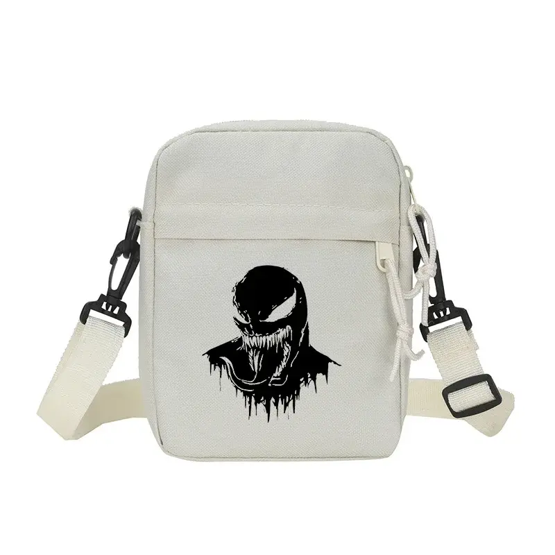 Venom Marvels Shoulder Bag Canvas Square Anime Crossbody Pack Men Cool Travel Portable Pouch Casual Simple Boys Messenger Bags