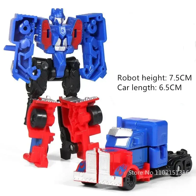 Mini Transformation Cars Kid Classic Robot Car Toys Action & Toy Figures Plastic Deformation Boys Gifts for Children