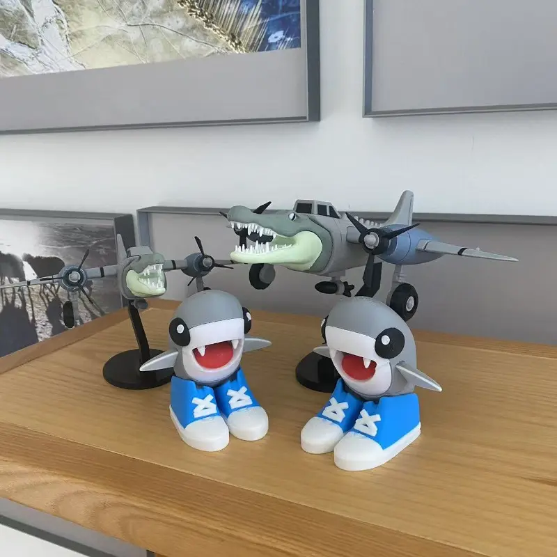 In Stock Bonecaambalabu Crocodile Bomber Bombardiro Figure Tralalala Shark Cappuccino Model Collection Desk Decor Doll for Gifts