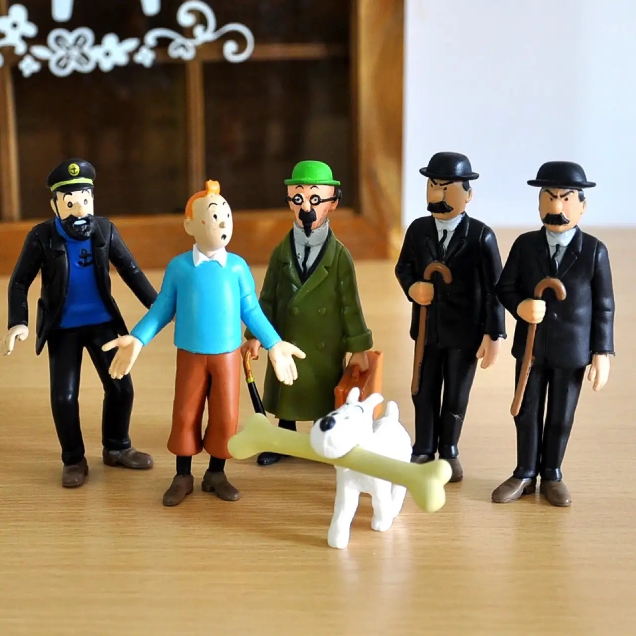 6pcs/set Cartoon The Adventures of Tintin PVC Action Figures Tintin Milou Dupont Toys Kids Fashion Collection Decor Xmas Gifts