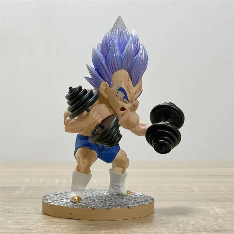 Dragon Ball Z Figure Trunks Vegeta Fitness Figure Goku Bodybuilding muscle Lifting dumbbells Ver. Figurine Collectible Toy Gifts