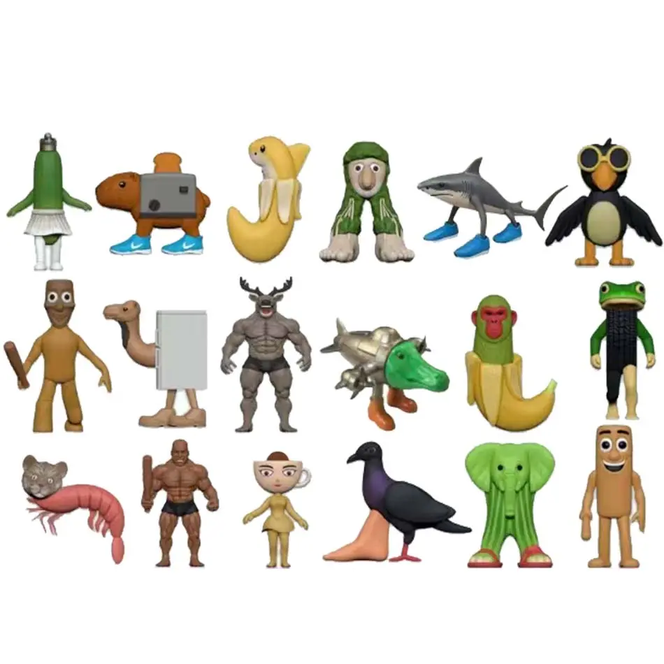 Italian Brainrot Tung Sahur Figure Toy Tralalero Tralala Figures Bombardino Crocodilo Shimpanzini Bananini Model Decor Doll Gift