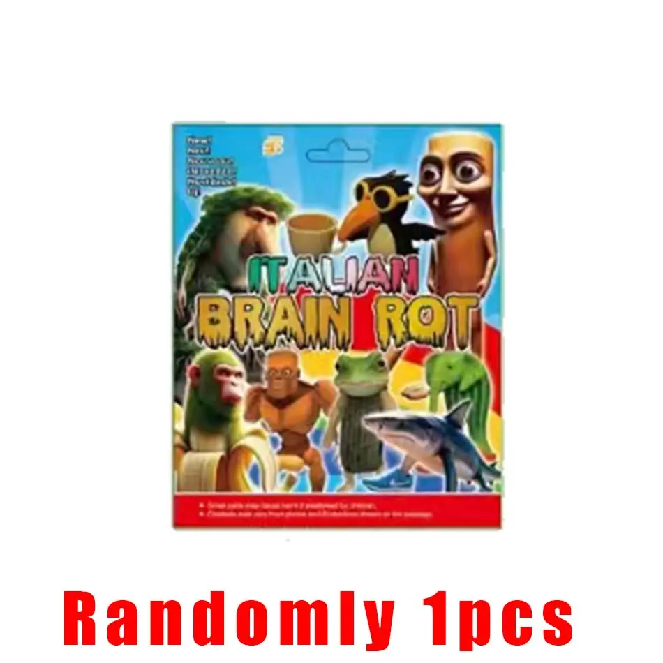 Italian Brainrot Tung Sahur Figure Toy Tralalero Tralala Figures Bombardino Crocodilo Shimpanzini Bananini Model Decor Doll Gift