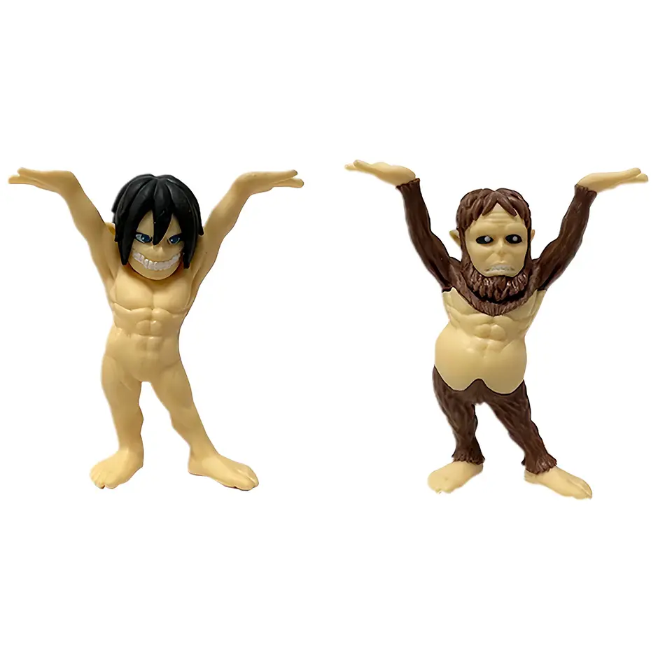 6cm Attack on Titan Anime Figure Eren Jaeger Action Figure 5Pcs Collection Model Room Decoration Kids Christmas Gift Toys