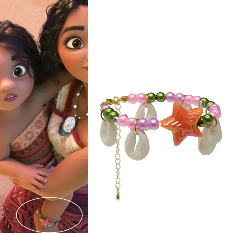 Disney Moana 2 Bracelet Anklet Necklace Accessories Cartoon Anime Derivative Peripherals Ornaments Birthday Party Decor Gifts