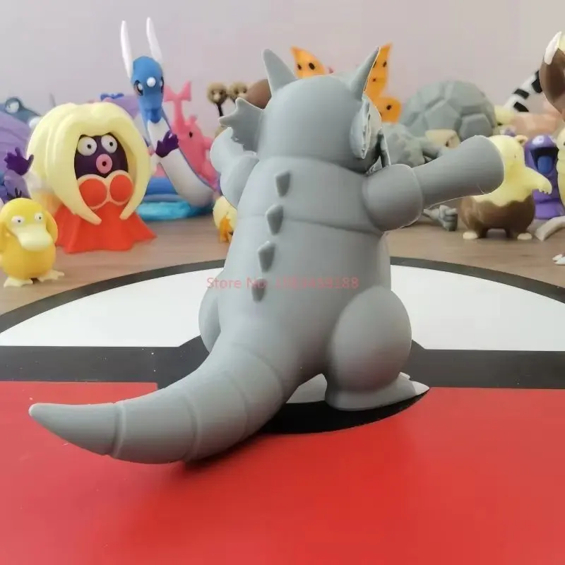 Hot PokéM0n Rhyhorn Rhydon Anime World 1:20 Action Figure Cute Doll 3d Print Model  Desktop Collection  Kids Toys Birthday Gifts