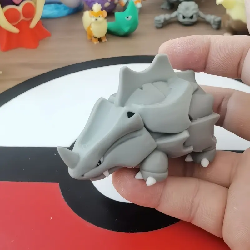 Hot PokéM0n Rhyhorn Rhydon Anime World 1:20 Action Figure Cute Doll 3d Print Model  Desktop Collection  Kids Toys Birthday Gifts