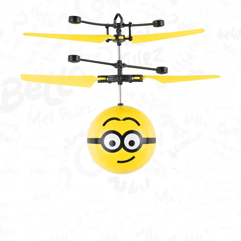 Minions Induction Hovering Safe Fall-resistant Mini Helicopters Cartoon Toys Rechargeable RC Helicopters Boy's birthday present