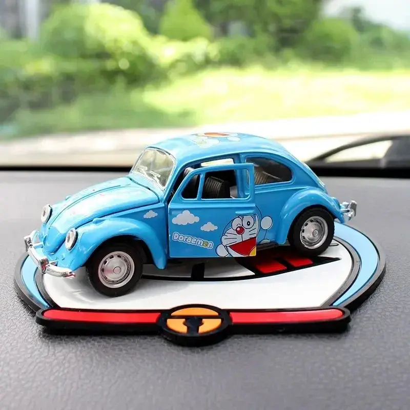 Cartoon Doraemon Cat Alloy Car 1:32 Cars Ornament Children Doraemon Anime Peripheral Toy Car Beetle Retro Classic Car Gift