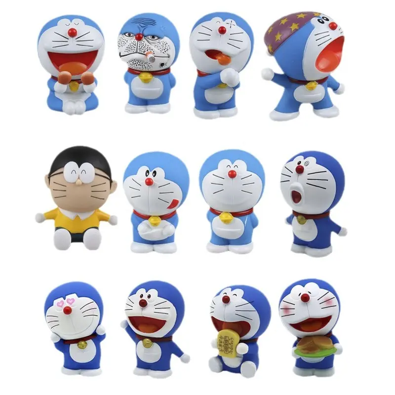 Doraemon Kawaii Anime Action Figure Handmade Model Toys Cute Collection Hobby Dolls For Kid Friends Birthday Gift