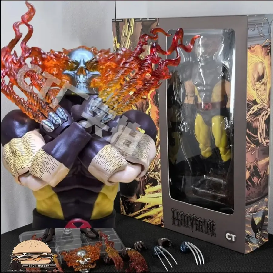 CT Toys Hellverine Figure Wolverine Mafex 138 Brown Comic X-Men Action Figure Shf Anime Figurine Ko Model Statue Toy Gifts