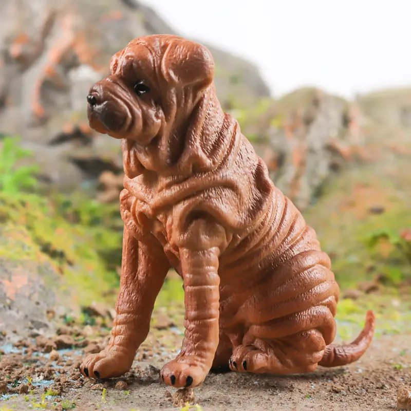 Oenux Dog Animals Model Husky German Shepherd Rottweiler Saint Bernard Action Figure Puppy Figurines PVC Collection Toy Kid Gift