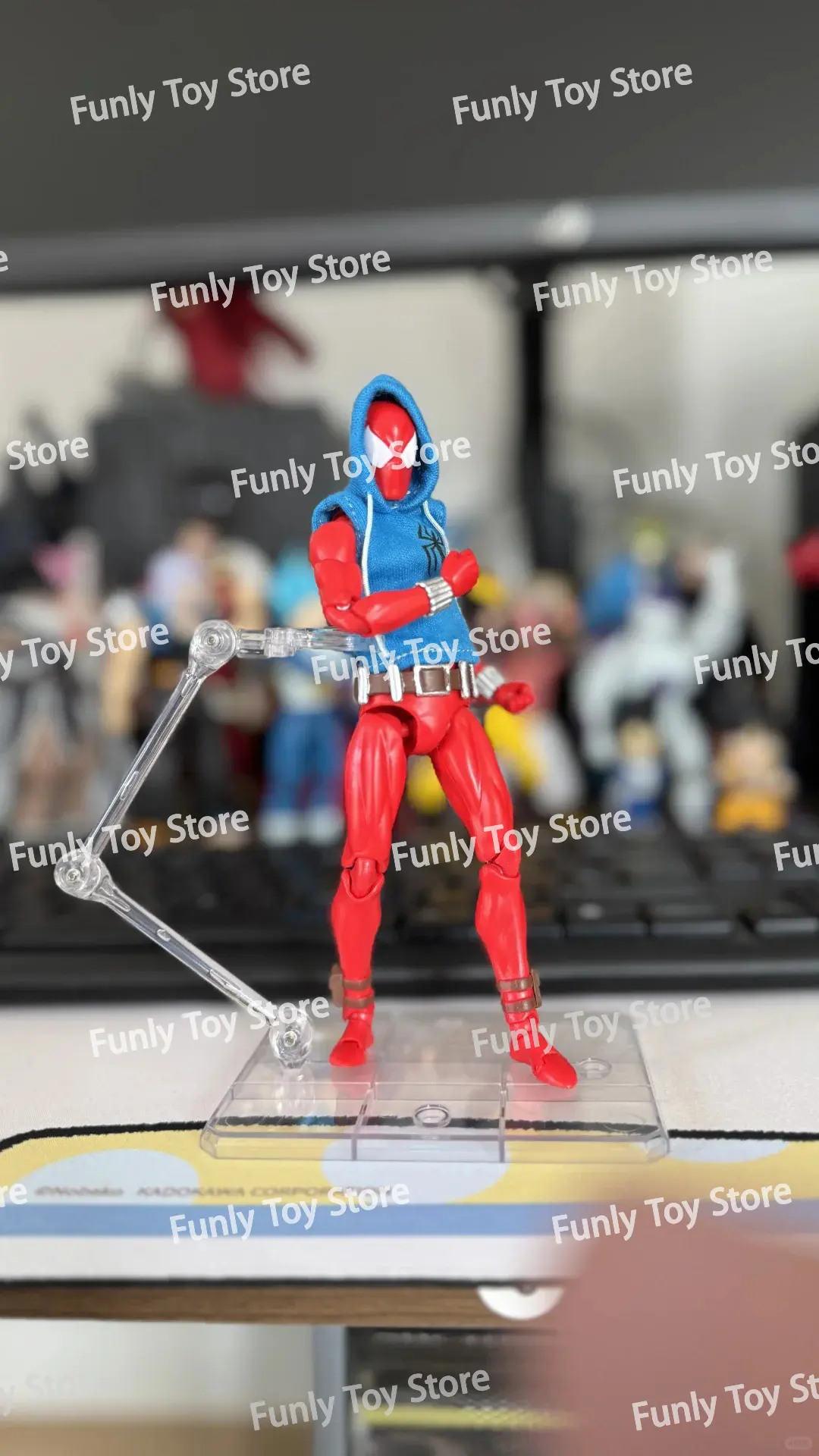 In Stock Ct Toys Spiderman Mafex 186 Scarlet Spider The Amazing Spider-Man Comic Version Anime Action Figure Customized Gift Toy