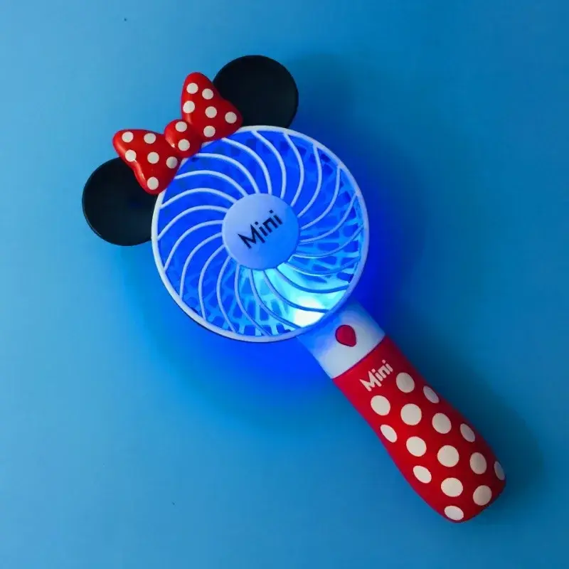 Cartoon Disney Outdoor Portable Usb Fan Air Cooler Cute Mickey Mini Travel Handheld Fan USB Rechargeable Children Toy Gift