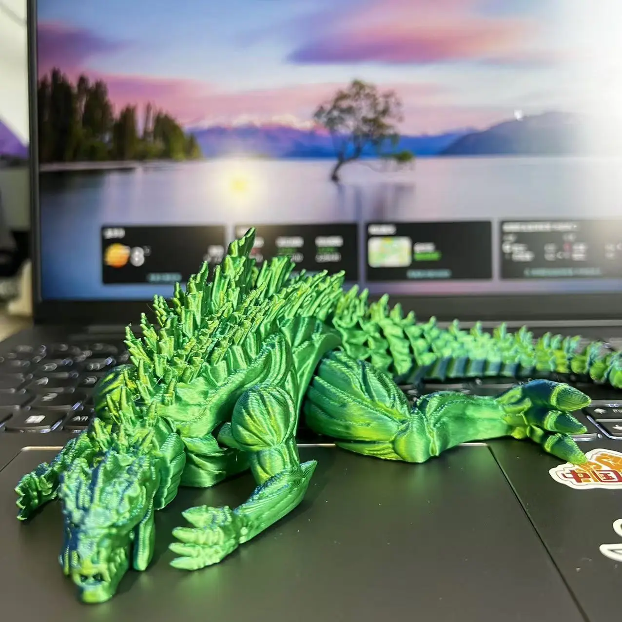 3D Printed Muscle Godzilla VS King Kong Greenish Blue Godzilla Toys Monster Figure Action Joint Creative Model Ornament Kid Gift